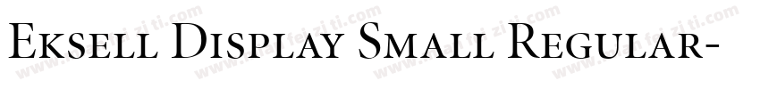 Eksell Display Small Regular字体转换
